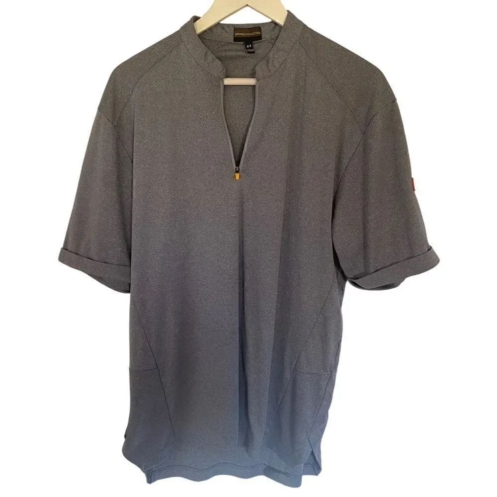 Apparel collection McDonald’s uniform gray short sleeve zipper front medium